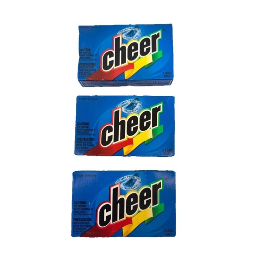 Cheer Liquifiber Laundry Detergent‎ Sample Size 1999 Old Stock Lot Of 3 Sealed